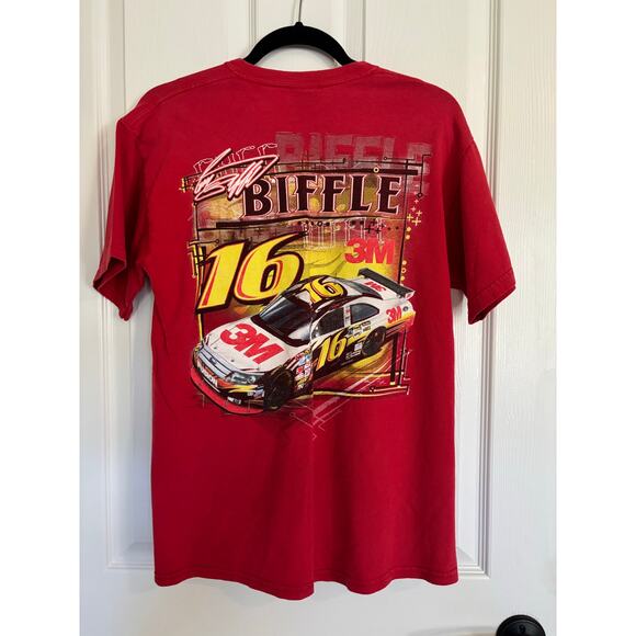 Vintage Red Nascar Greg Biffle #16 3M Racing T-Shirt Gildon Medium - Picture 2 of 7